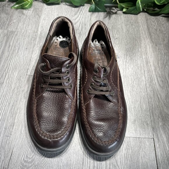 Mephisto Air Jet Men\'s Size 9 Oxford Sneakers Dark Brown Pebble Leather Casual main image 4